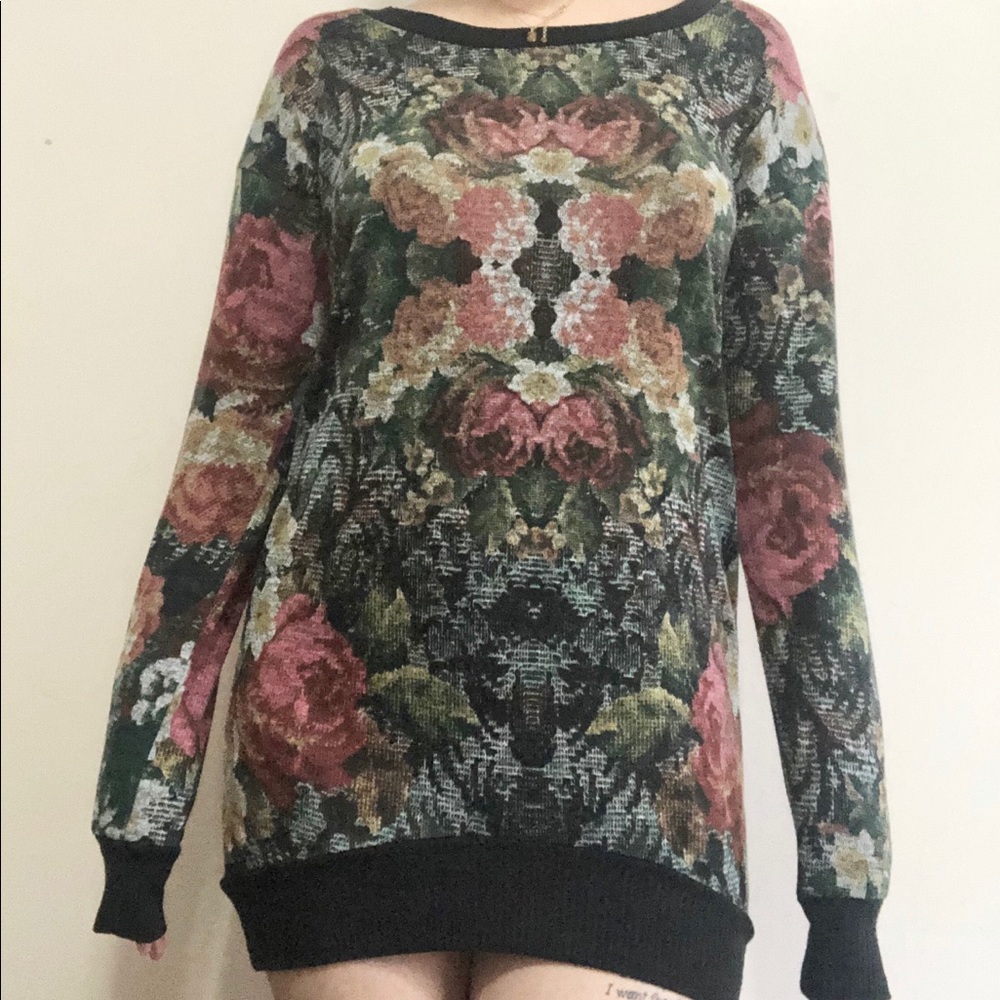 Xhilaration Dark Floral Tunic